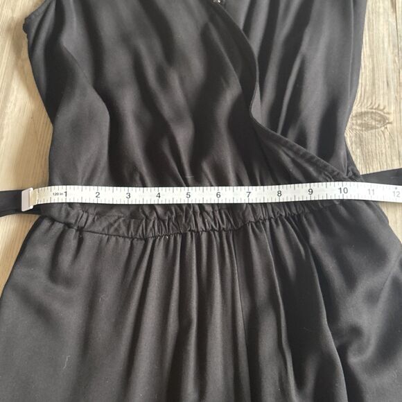 Gap Black Tie Waist Pants Wide Leg Cropped Romper NWT Size XS - Picture 6 of 11
